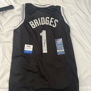 Signed authenticated Mikal Bridges jersey